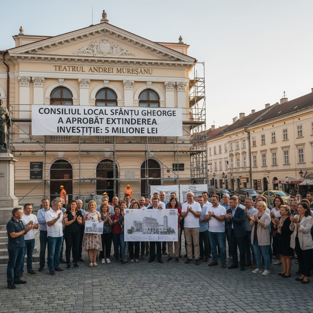 Consiliul Local Sfântu Gheorghe aprobă extinderea Teatrului Andrei Mureșanu cu o investiție de peste 5 milioane lei