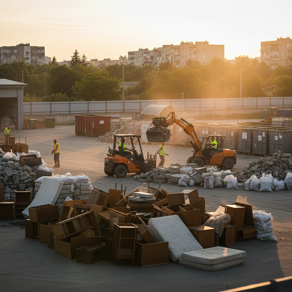 Depozitul de deșeuri TEGA, soluția locală pentru eliminarea mobilierului vechi și a molozului aruncat lângă containere