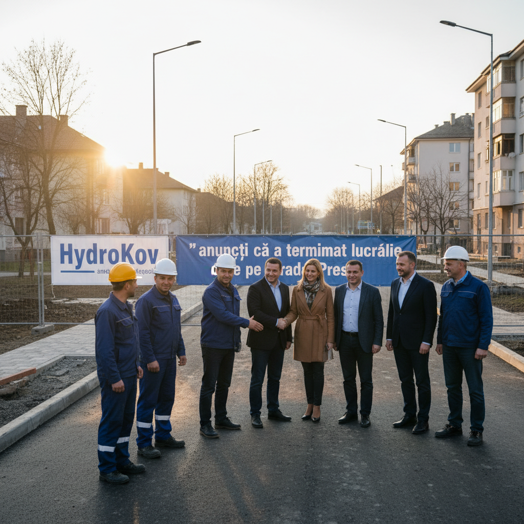 HydroKov finalizează lucrările pe strada Presei din oraș