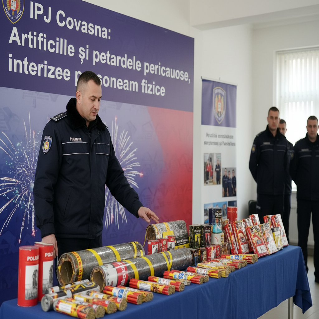 Interzicerea artificiilor şi petardelor periculoase pentru persoanele fizice în județ