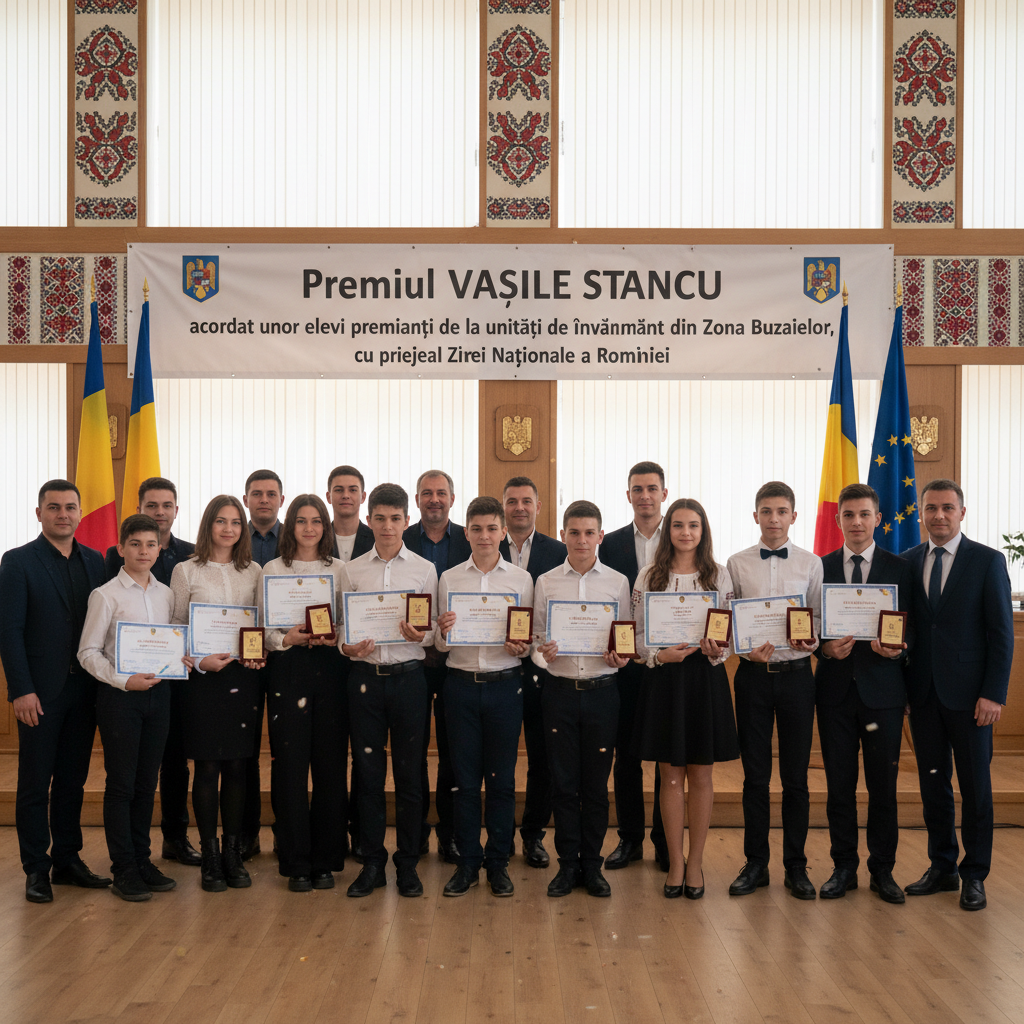 Premiul VASILE STANCU acordat elevilor premianți din Zona Buzaielor de Ziua Națională a României
