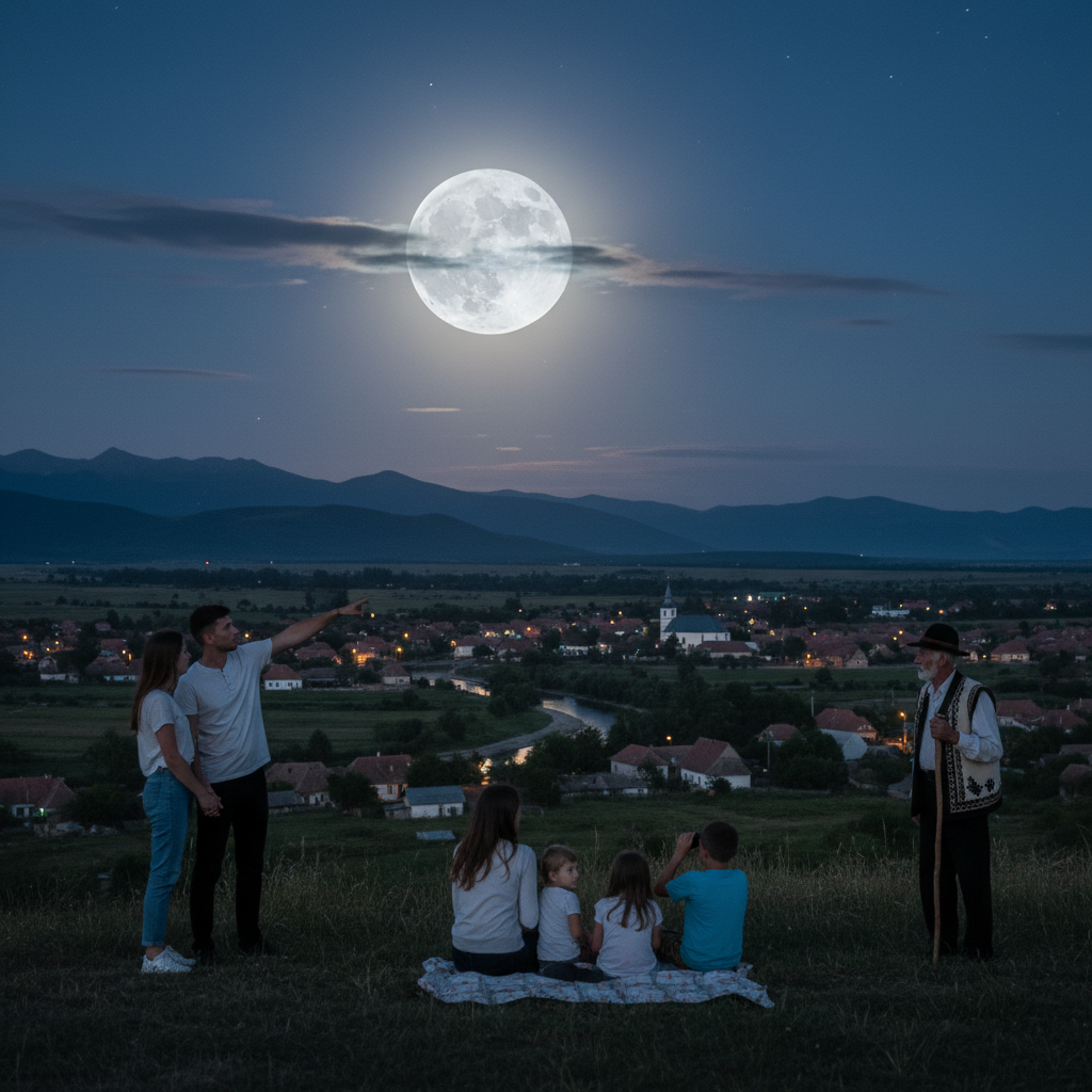 Spectacolul ultimei Luni Pline din 2025 pe cer, în noaptea aceasta